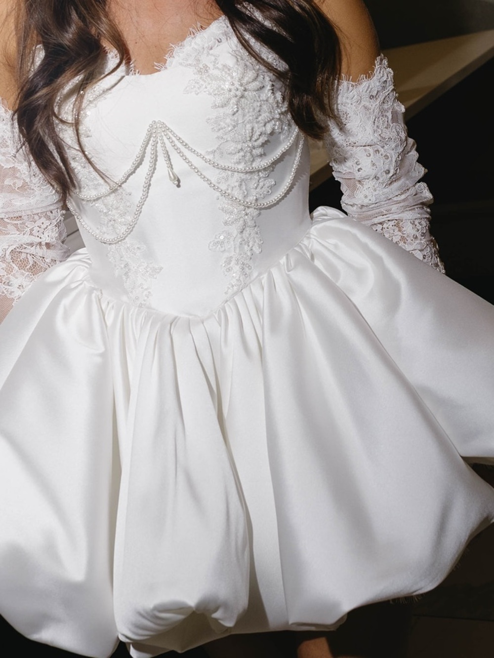 Aston Bridal Darbi Mini and Beaded Lace Gloves